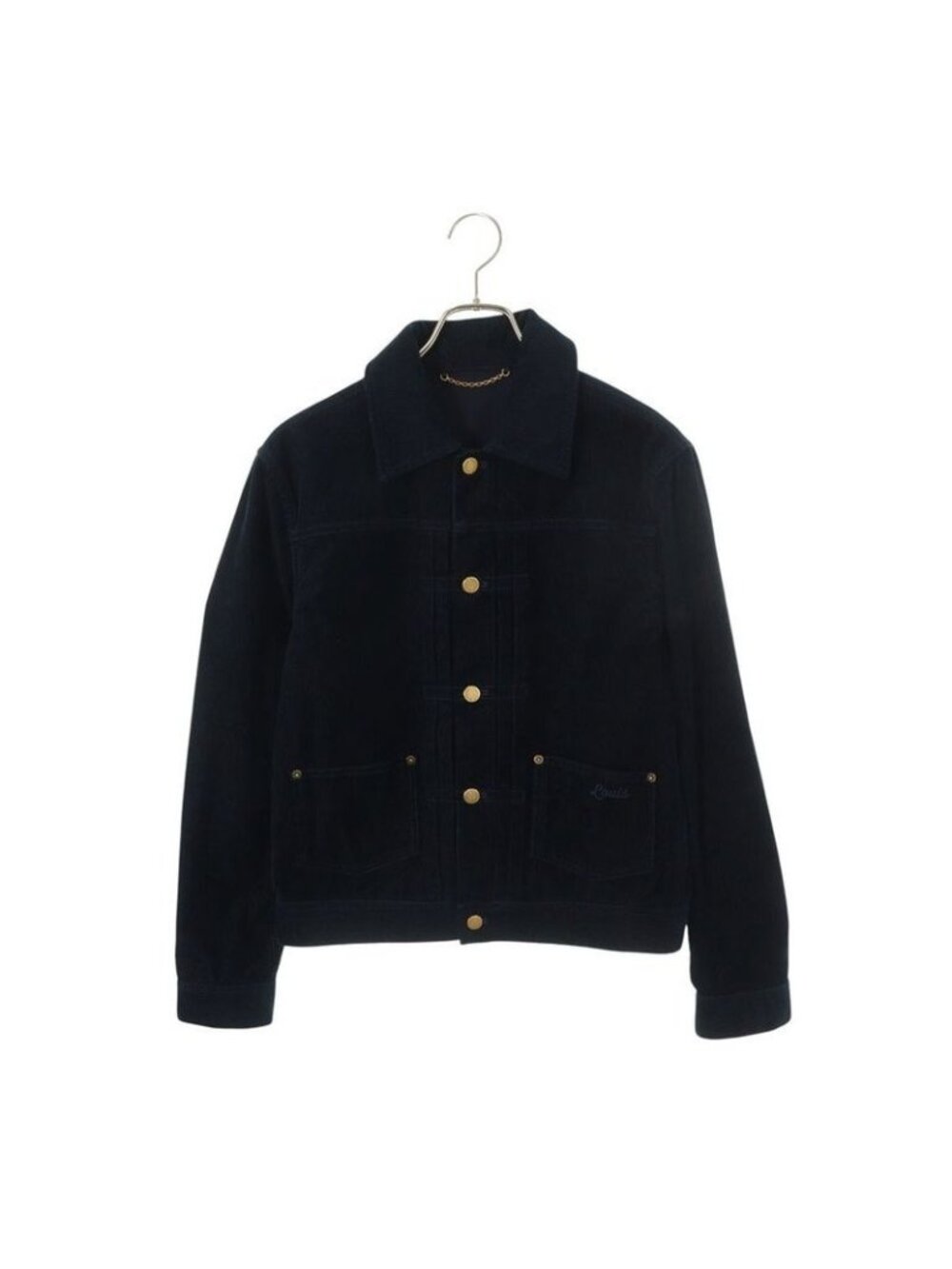 Louis Vuitton Cotton Corduroy Coveralls Jacket 44 Black